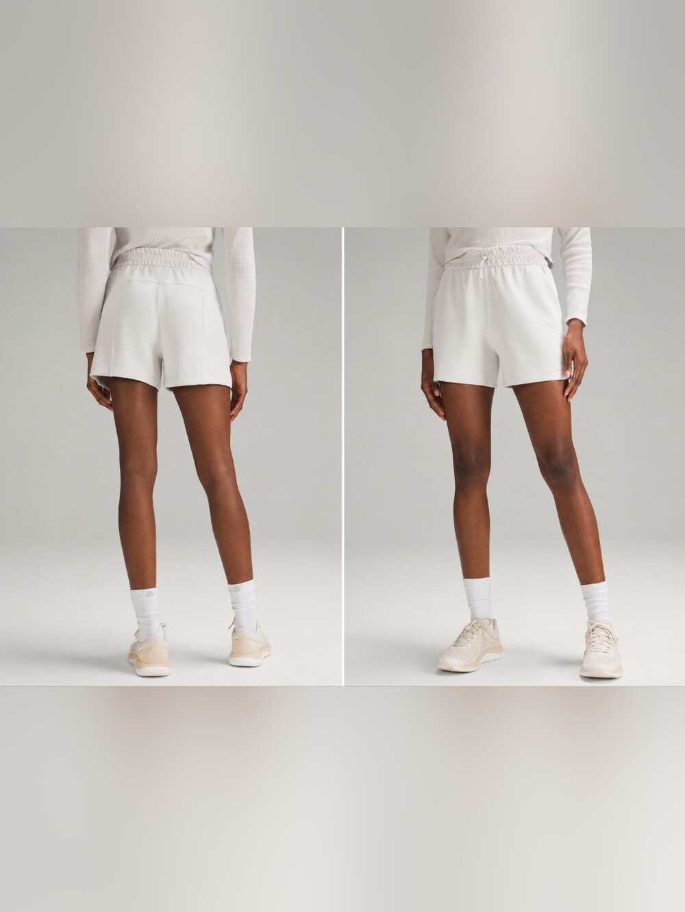 🤍 Lululemon Softstreme High-Rise 4" Shorts • BONE • Size 6 • NWT